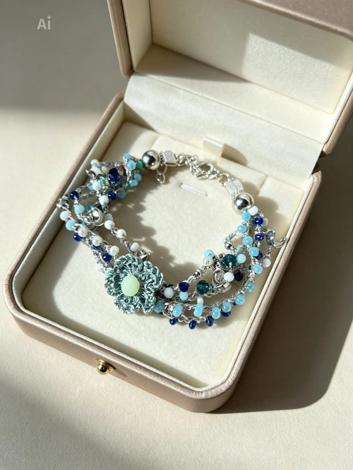Bracciale Fili Intrecciati - Giallo con charm ape