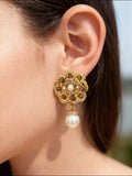 Orecchini Fiore con Perla