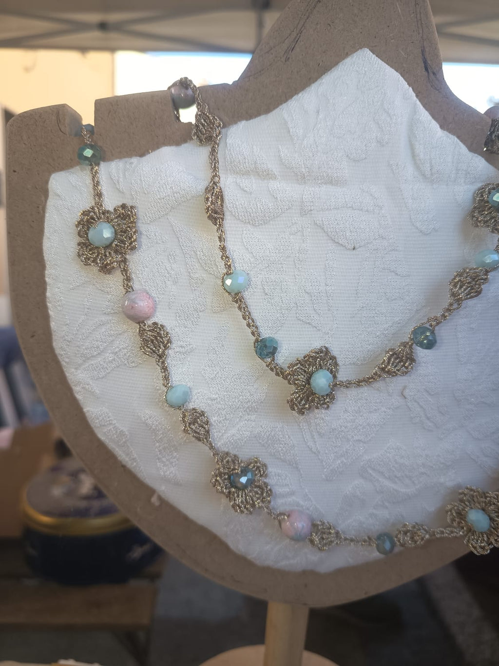 Collana Fiore all'Uncinetto