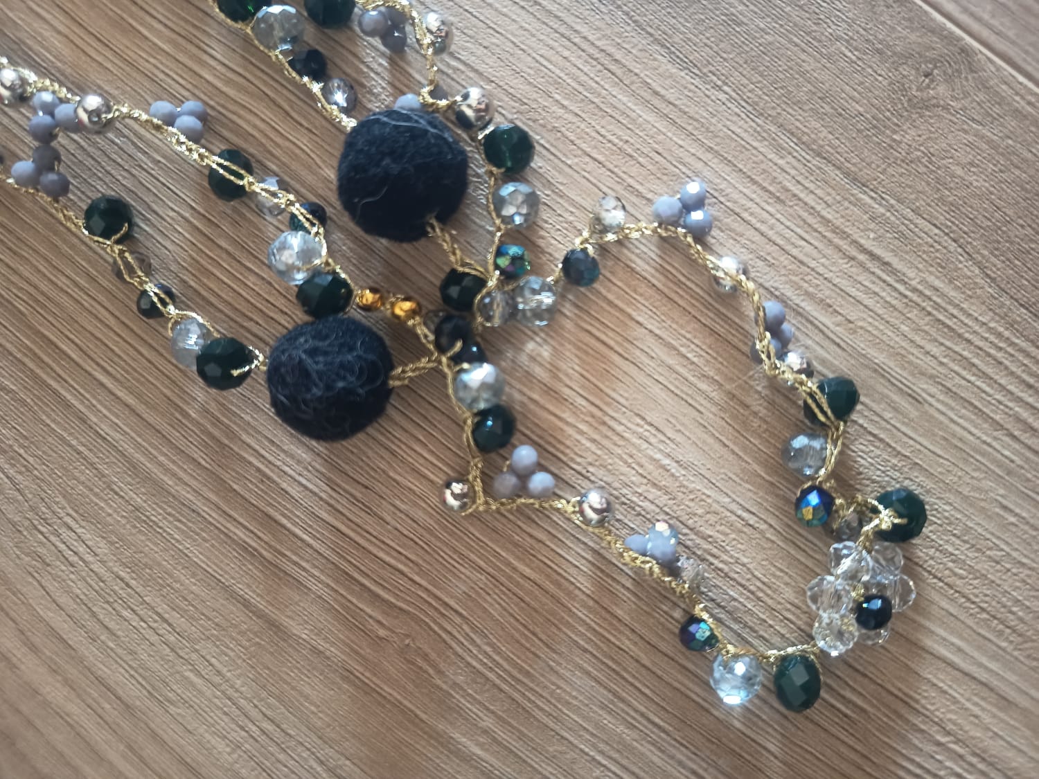 Collana Boho Pompom