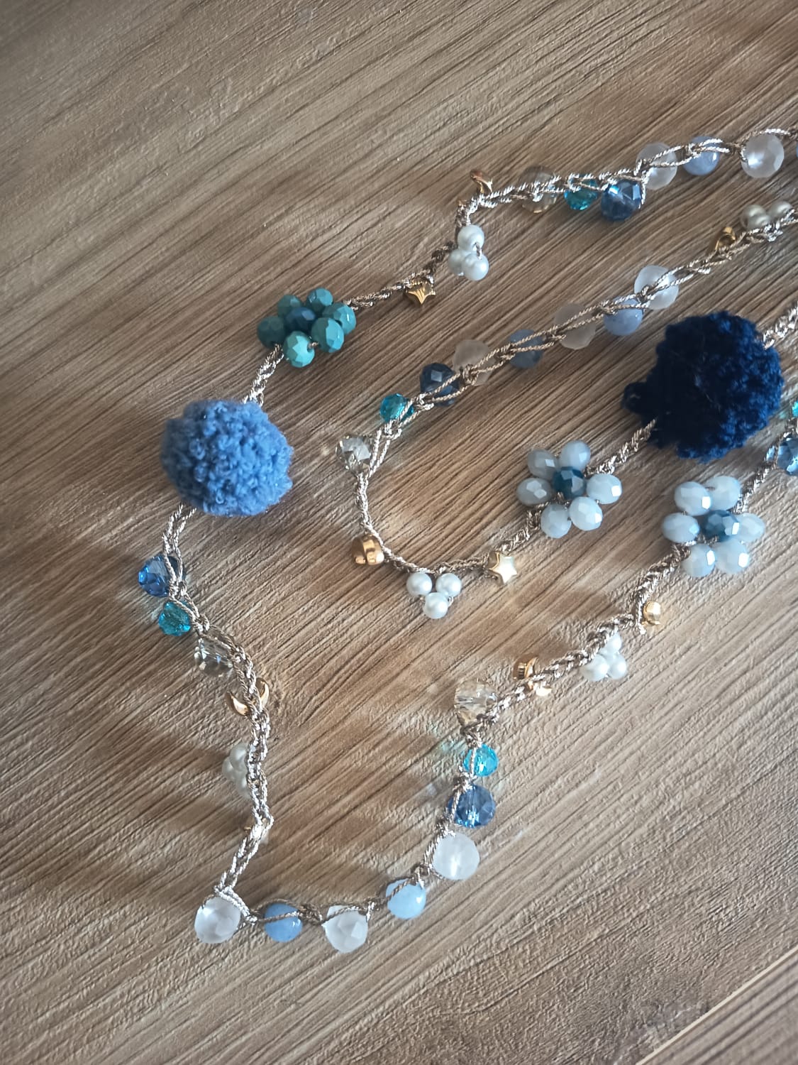 Collana Boho Pompom